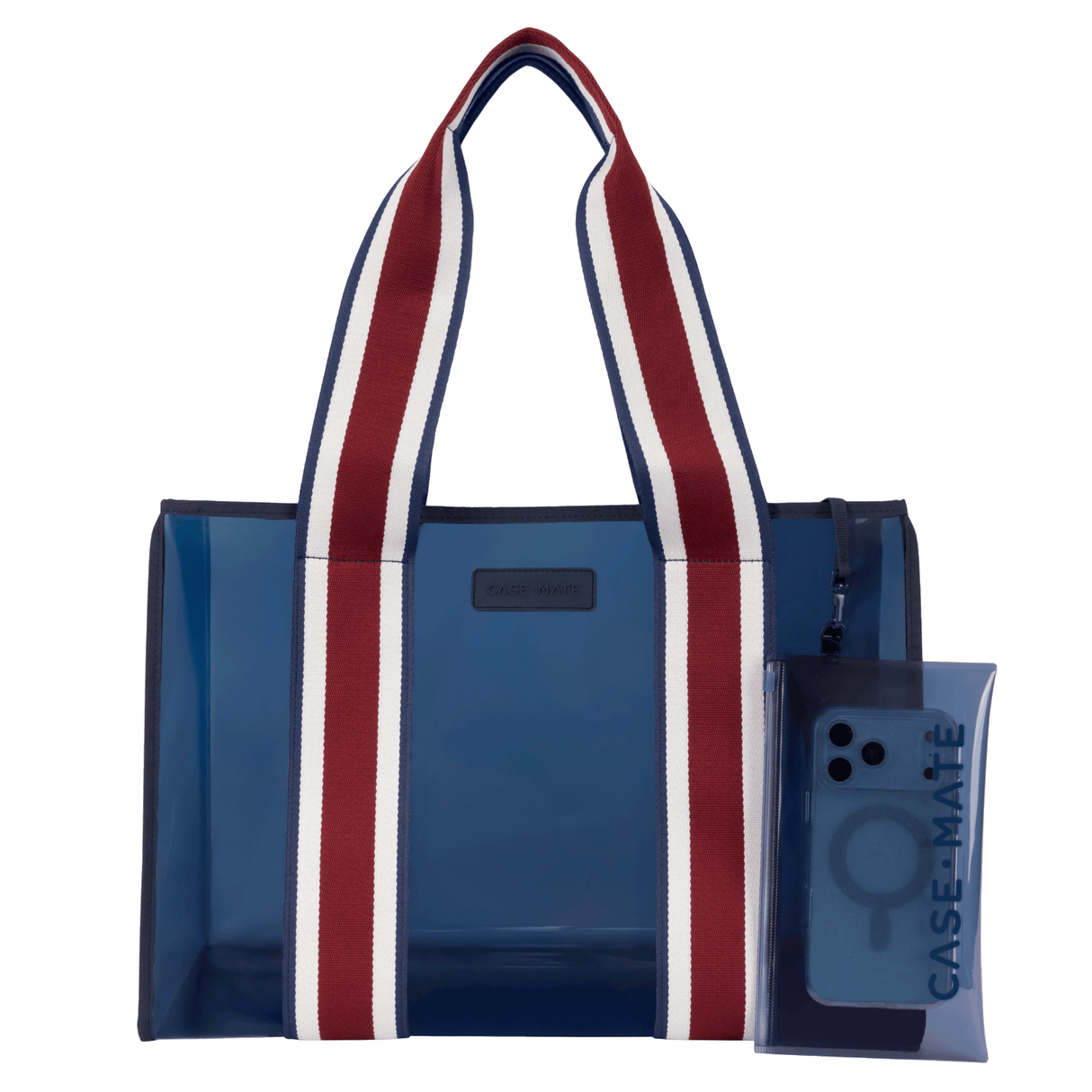 Case-Mate Navy Rugby Stripe Jelly Tote Bag