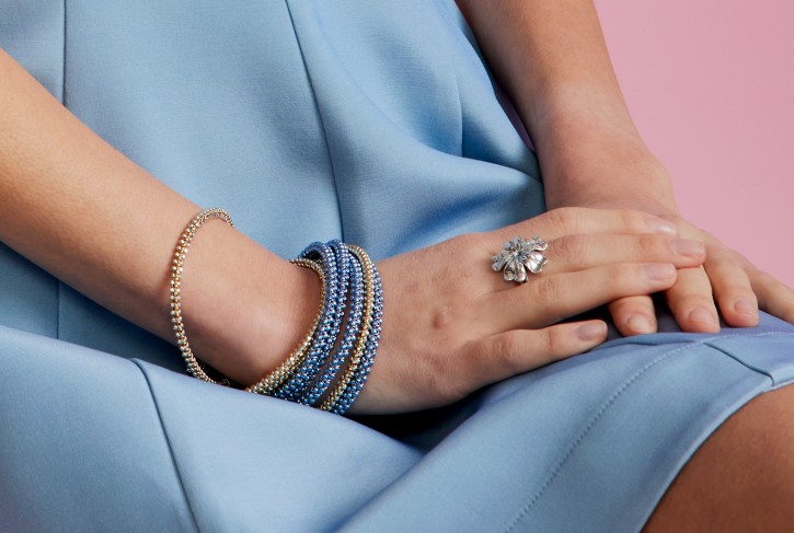 Halo Bangle Chambray
