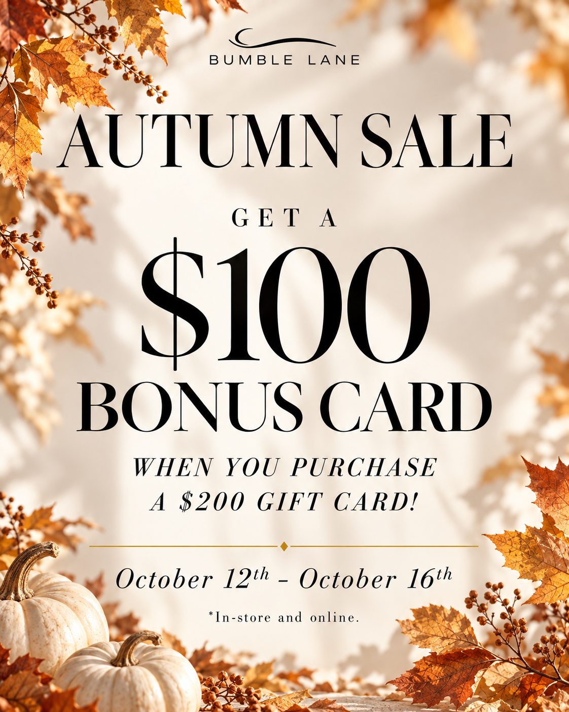 Autumn Sale 2026