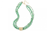 Banana Leaf Wrap Multistrand Necklace