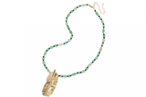 Banana Leaf Aventurine Necklace
