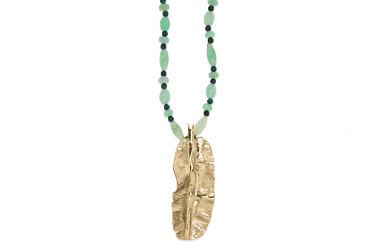 Banana Leaf Aventurine Necklace