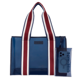 Case-Mate Navy Rugby Stripe Jelly Tote Bag