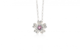 Float Flower Pendant w/ 18'' Fine Rolo Chain