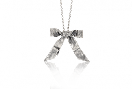 Bow Pendant w/ Fine Rolo Chain 20''