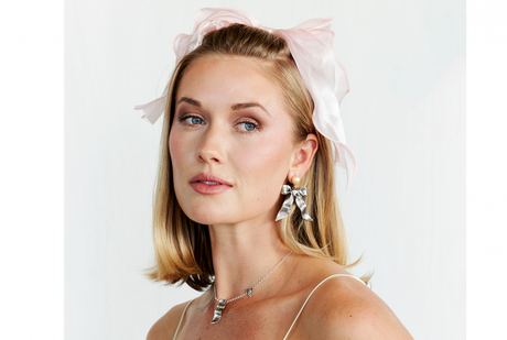 Bow Dangle Freshwater Pearl Earrings
