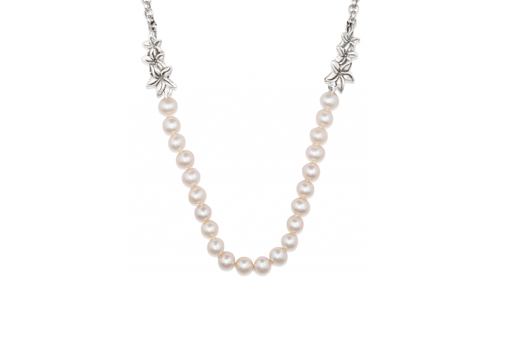 Jasmine Flower Freshwater Pearl Necklace