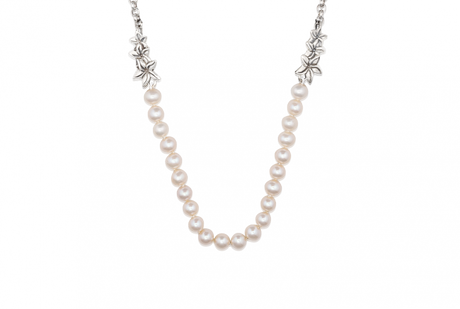 Jasmine Flower Freshwater Pearl Necklace
