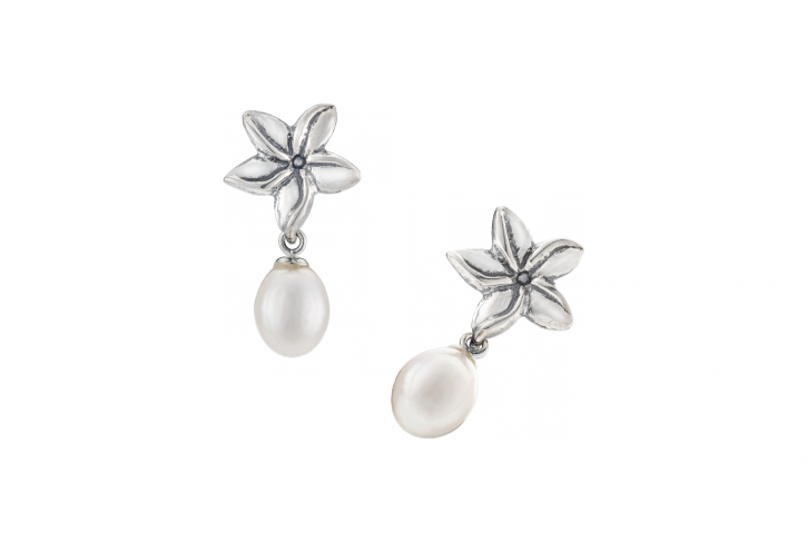 Jasmine Flower Freshwater Pearl Earrings