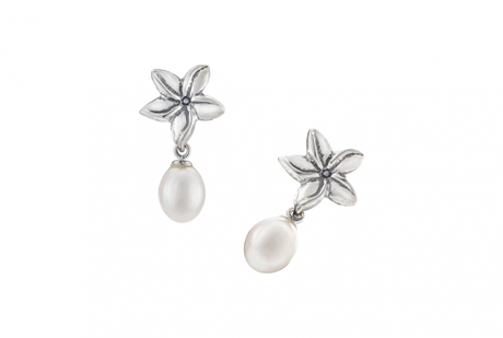 Jasmine Flower Freshwater Pearl Earrings