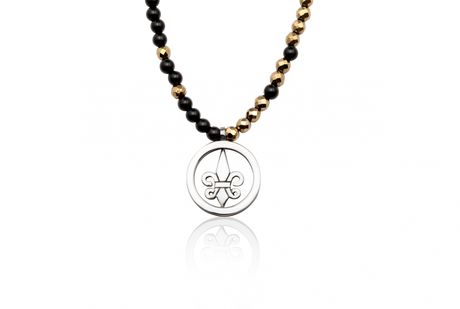 Sheared Fleur de Lis Amulet Necklace