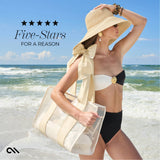 Case-Mate Ecru Raffia Bow Jelly Tote Bag