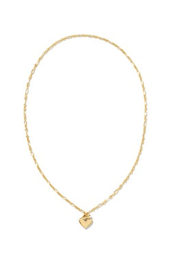 Heart Padlock Pendant Necklace in 18k Gold Vermeil