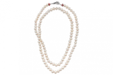 Ribbon Clasp Pearl Necklace