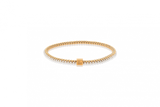 Halo Bangle Pearl Gold Plated
