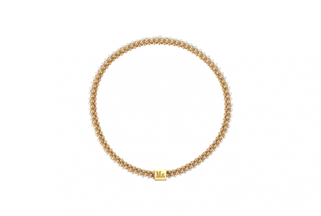 Halo Bangle Pearl Gold Plated