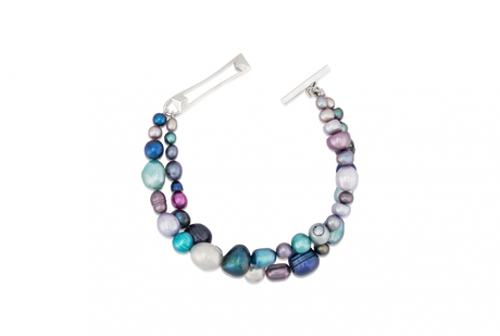 Cool Mixed Pearl Toggle Bracelet