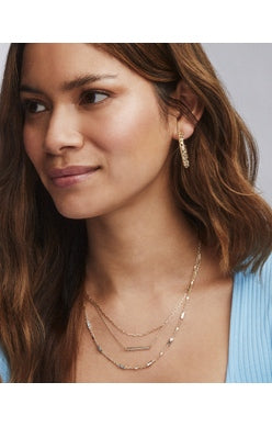 Addison Multi Strand Necklace Rhodium Metal