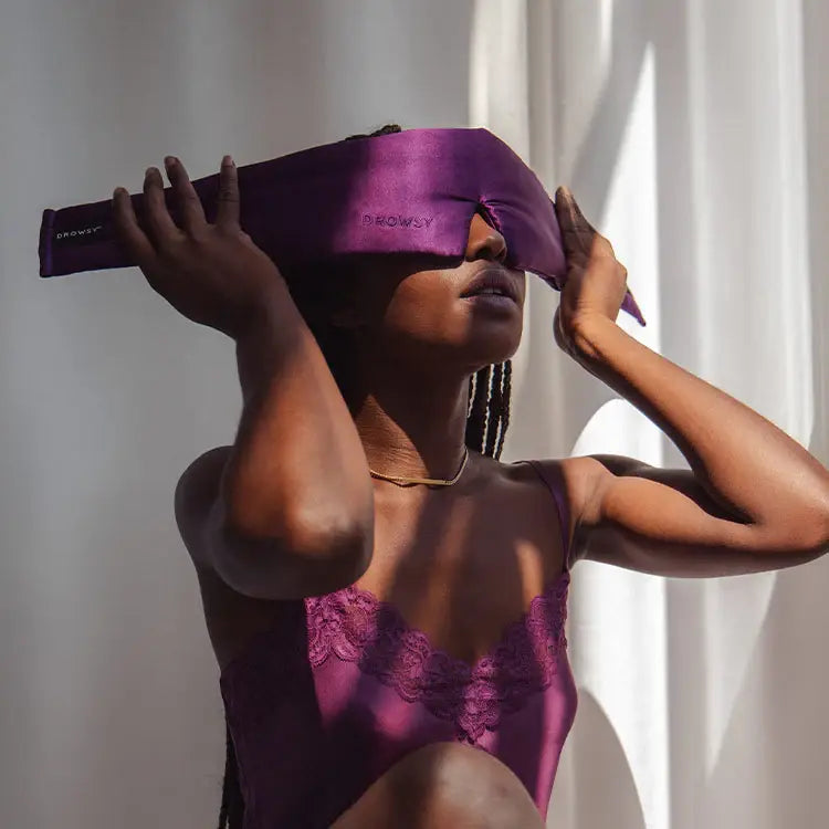 Purple Martini Silk Sleep  Mask