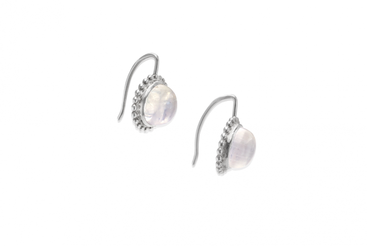 Crescent Moonstone Dangles