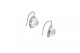 Crescent Moonstone Dangles