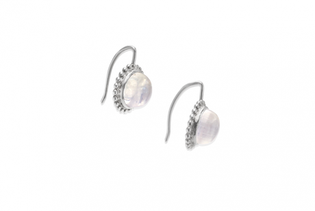 Crescent Moonstone Dangles
