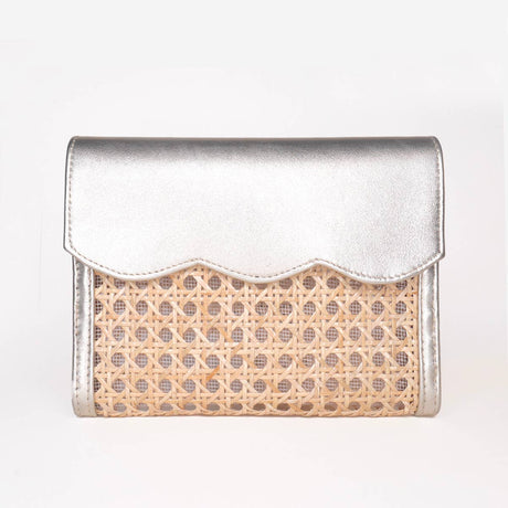 Rattan & Metalic Leather Crossbody Pouch | 3 Ways to Wear
