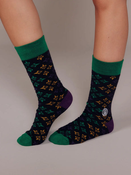 Mardi Gras Fleur De Lis Socks