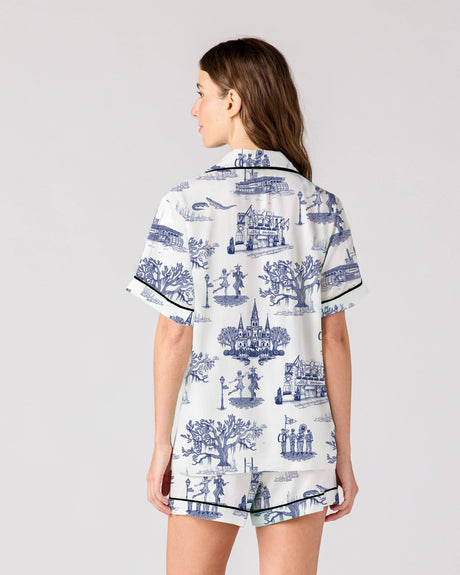 New Orleans Toile Pajama Shorts Set