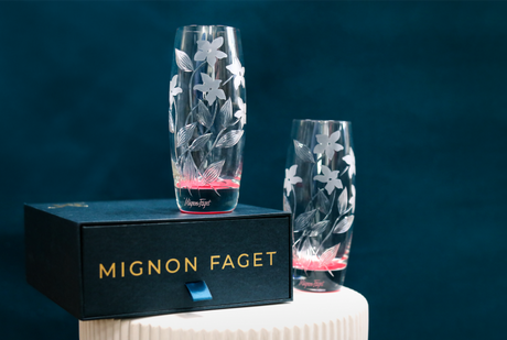 Jasmine Stemless Champagne Flutes in Hand Cut Crystal
