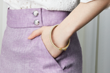 Halo Bangle Pearl Gold Plated
