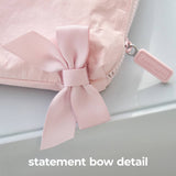 Case-Mate Ballet Pink Bow Crinkle Makeup Bag