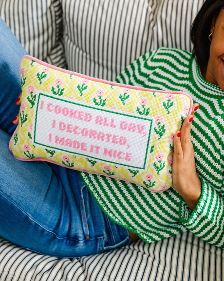 Made it Nice Needlepoint Pillow