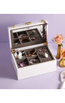 Medium Jewelry Box Bbs White 11 X 7.5 X Medium Antique Brass Jewelry Box in White Lacquer