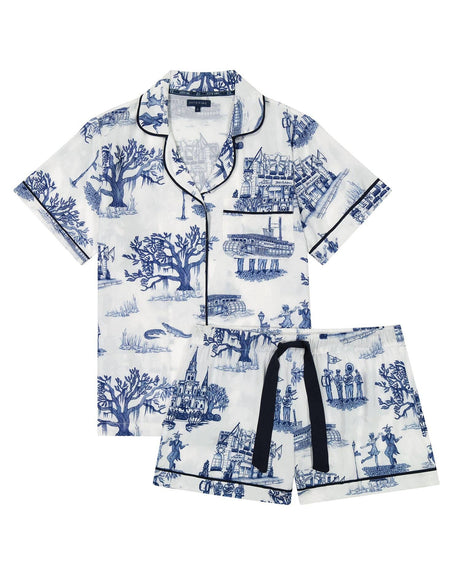 New Orleans Toile Pajama Shorts Set