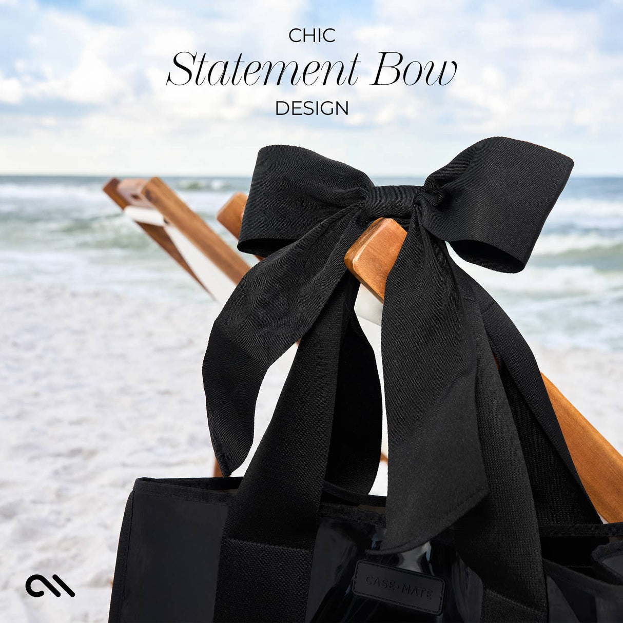 Case-Mate Midnight Black Bow Jelly Tote Bag